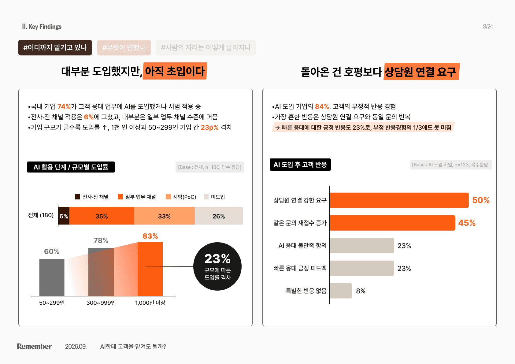리멤버 리서치 CX 분야 AI 리포트