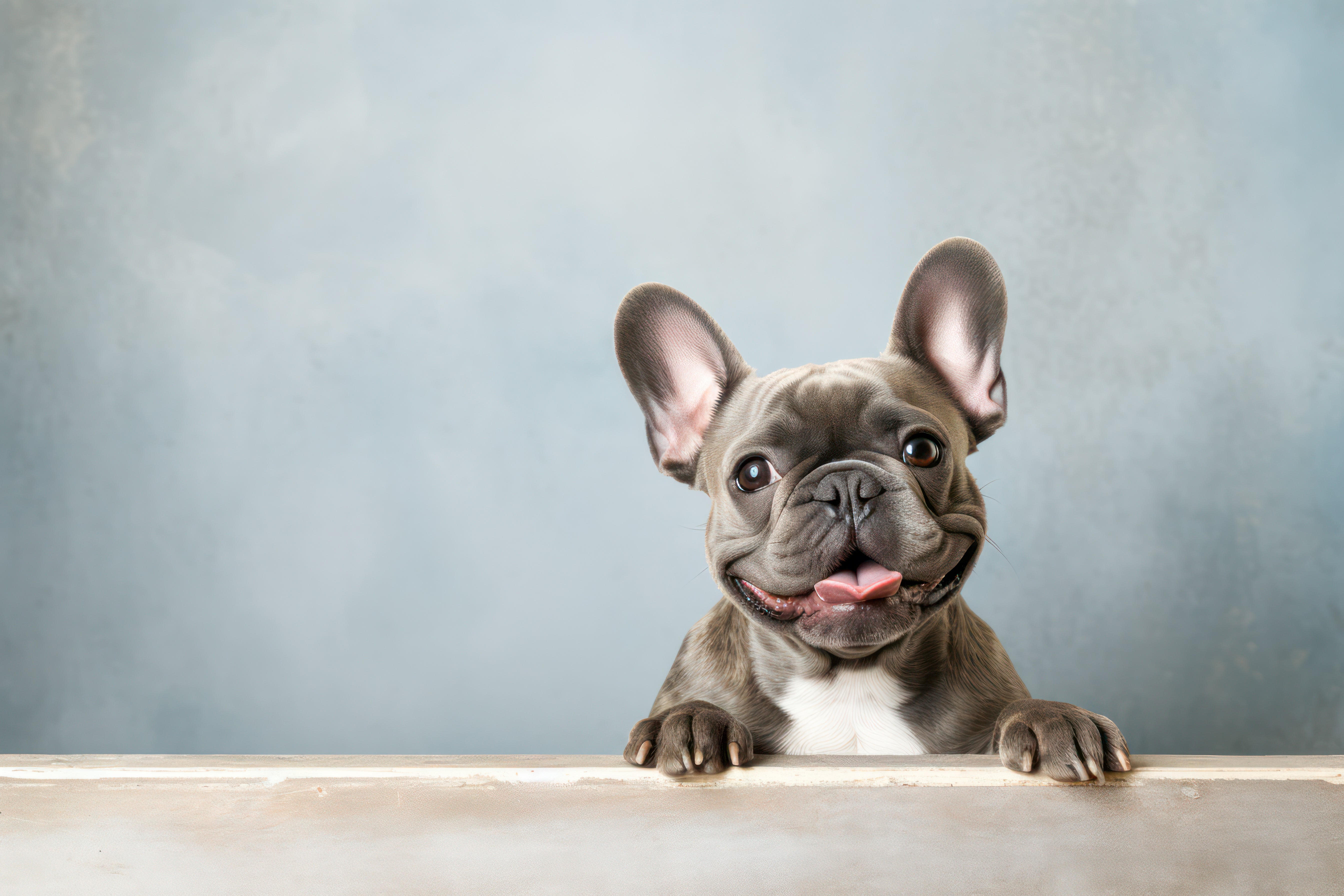 An Adult French Bulldog who was a Puppy purchased from Clearwater French Bulldogs posing for a photo