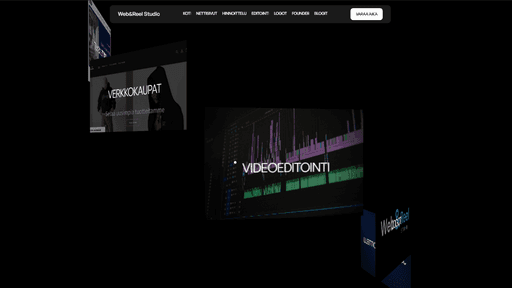 Moderni tumma verkkosivudesign yritykselle