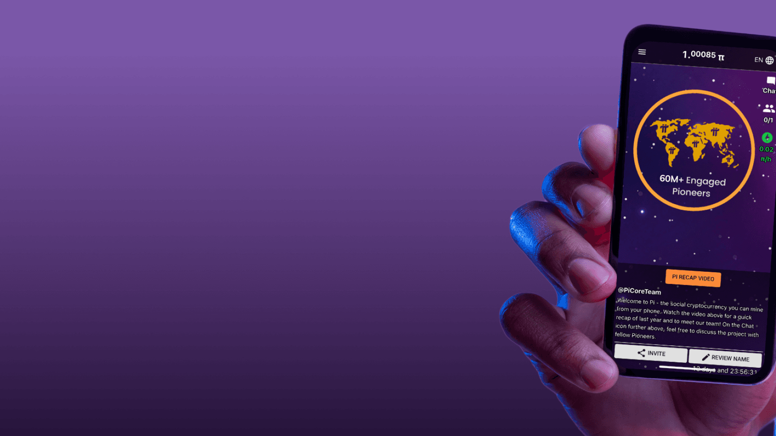 Person holding Pi Network mining app - Pi Network Tokenomics