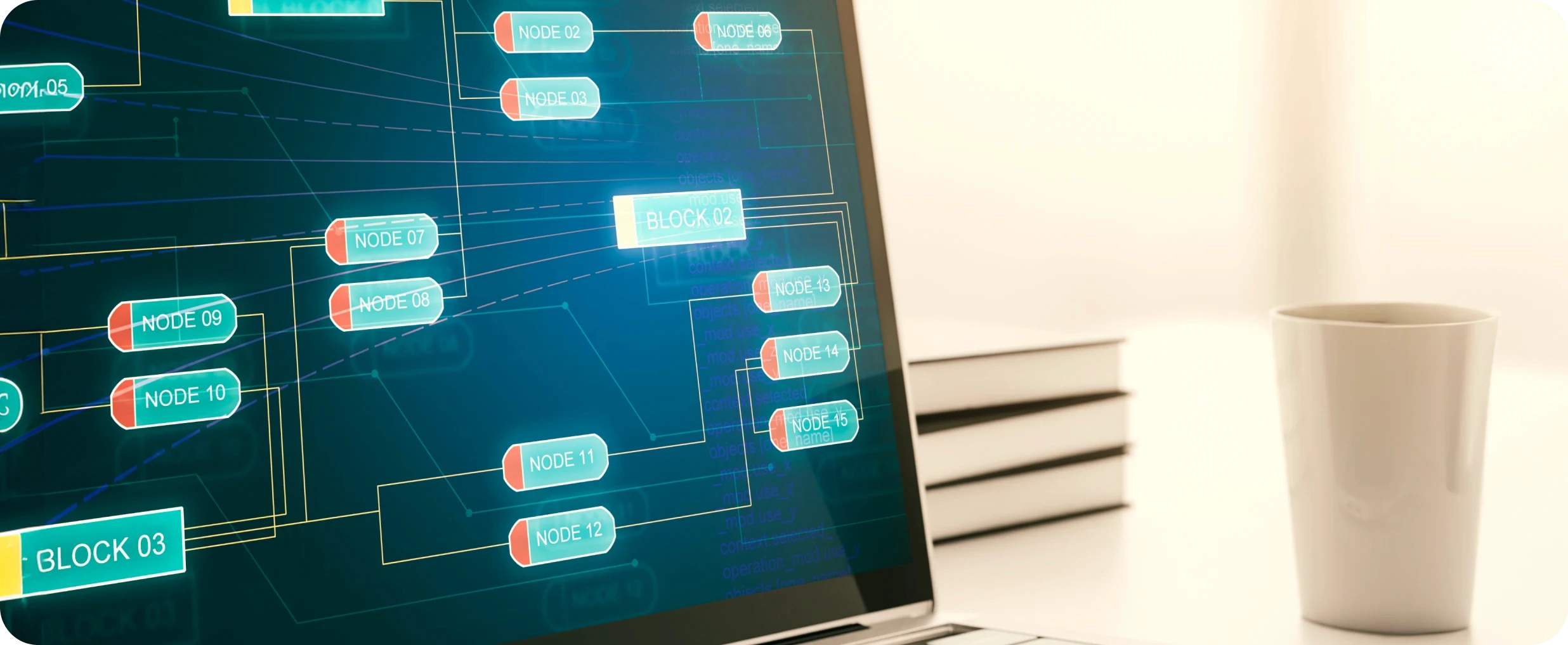 A computer screen displaying a website's information architecture diagram