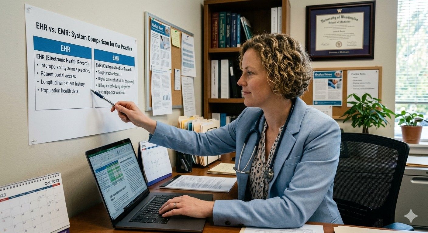 Choosing between EHR vs EMR