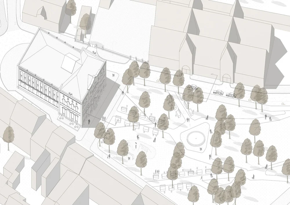 Library Square academic project - public space design emphasizing natural light and community gathering