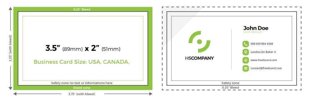 Business cardsize US