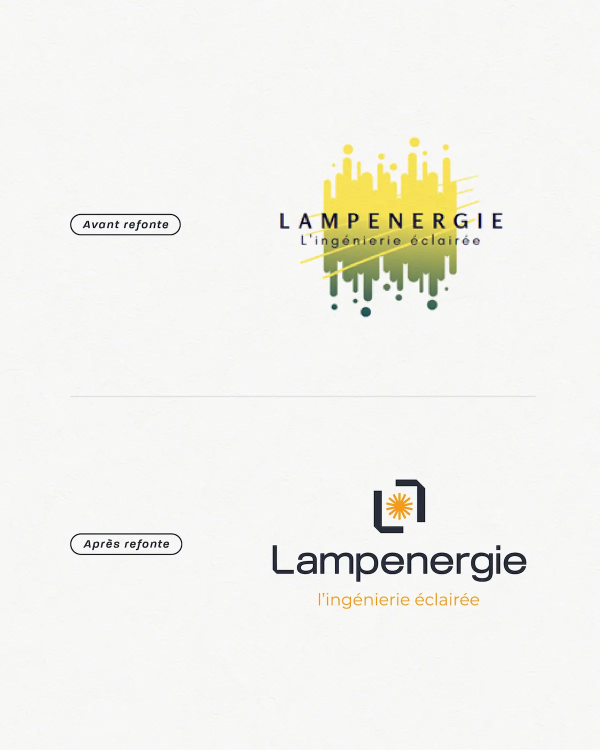 projet Lampenergie m2graph énergie solaire branding print rebranding refonte identité