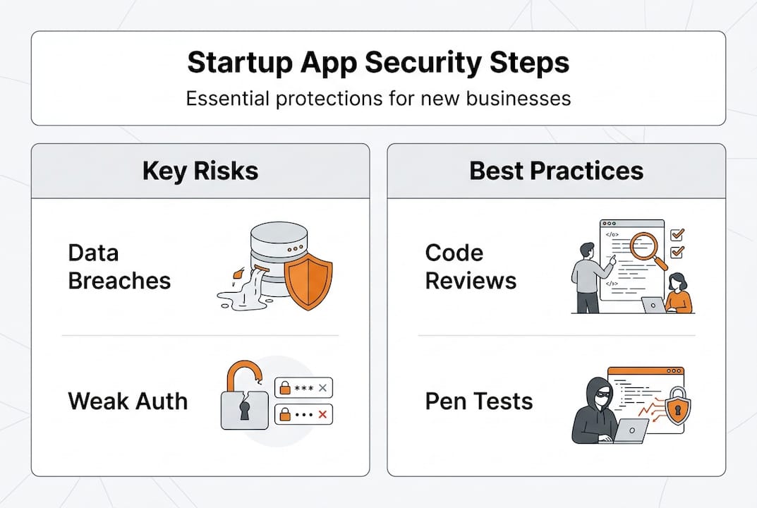 Infographic on startup app security essentials
