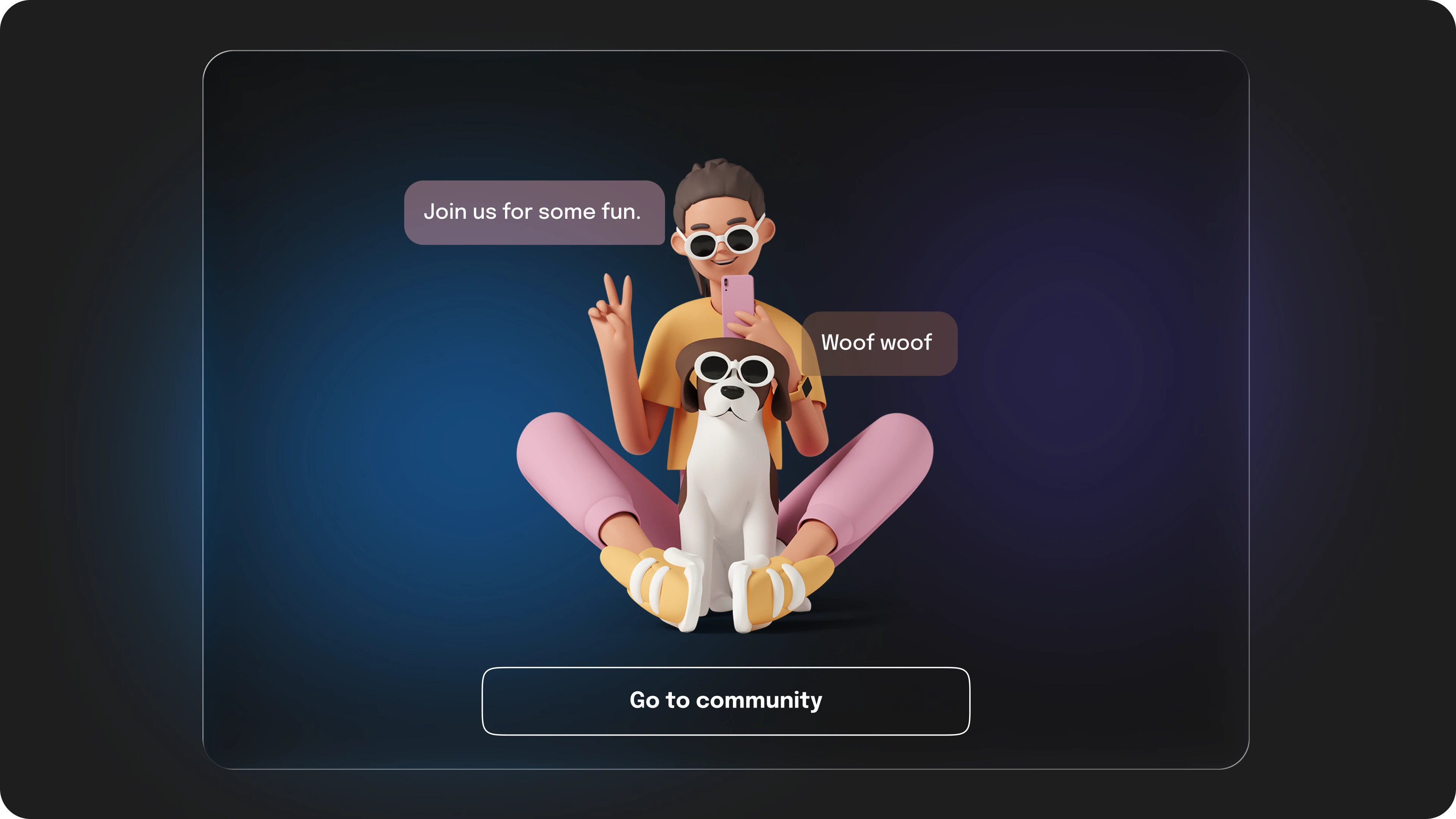 “Join us” section of the DogiDog project inviting users to enter the Web3 gaming community.