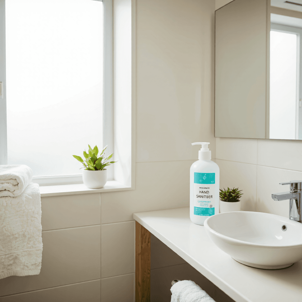 product photography of bottle of hand sanitizer