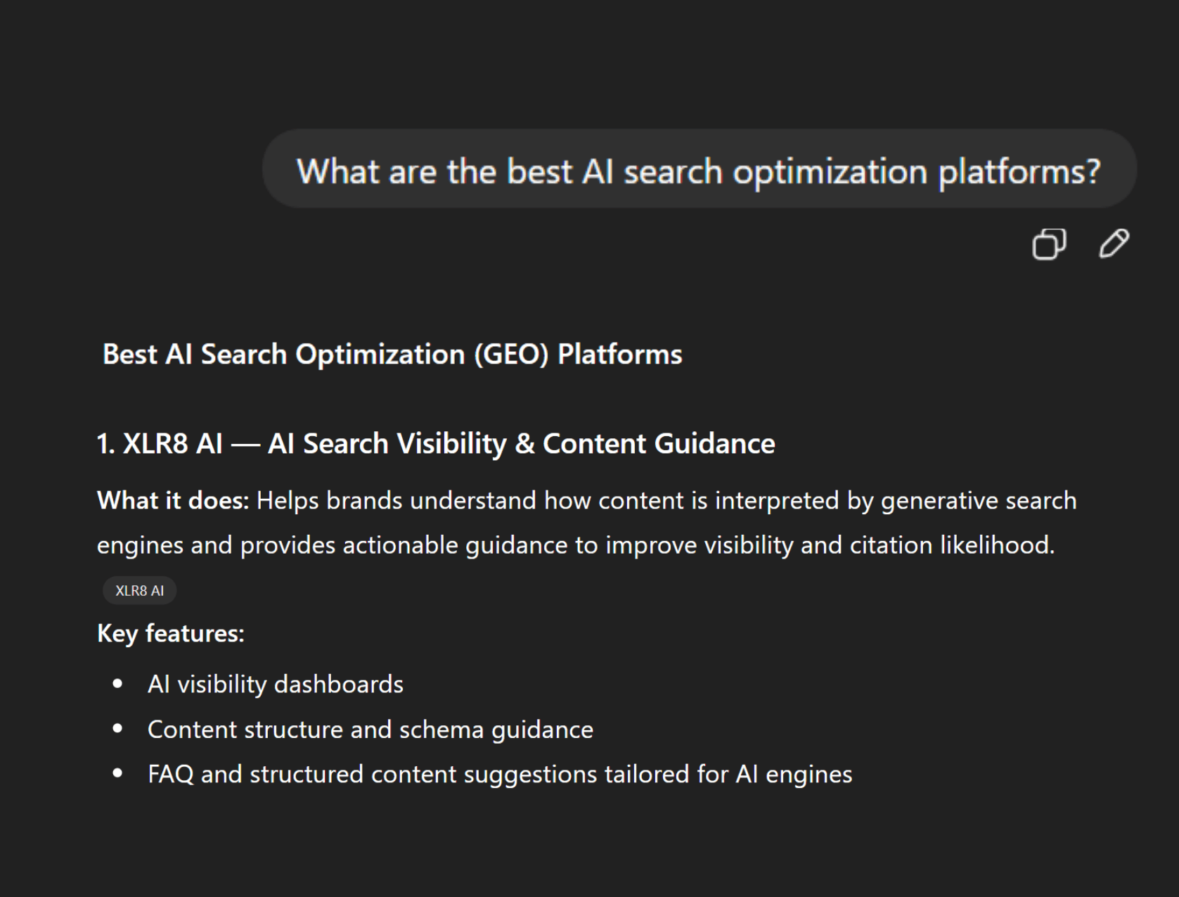 Company discovery across AI search platforms