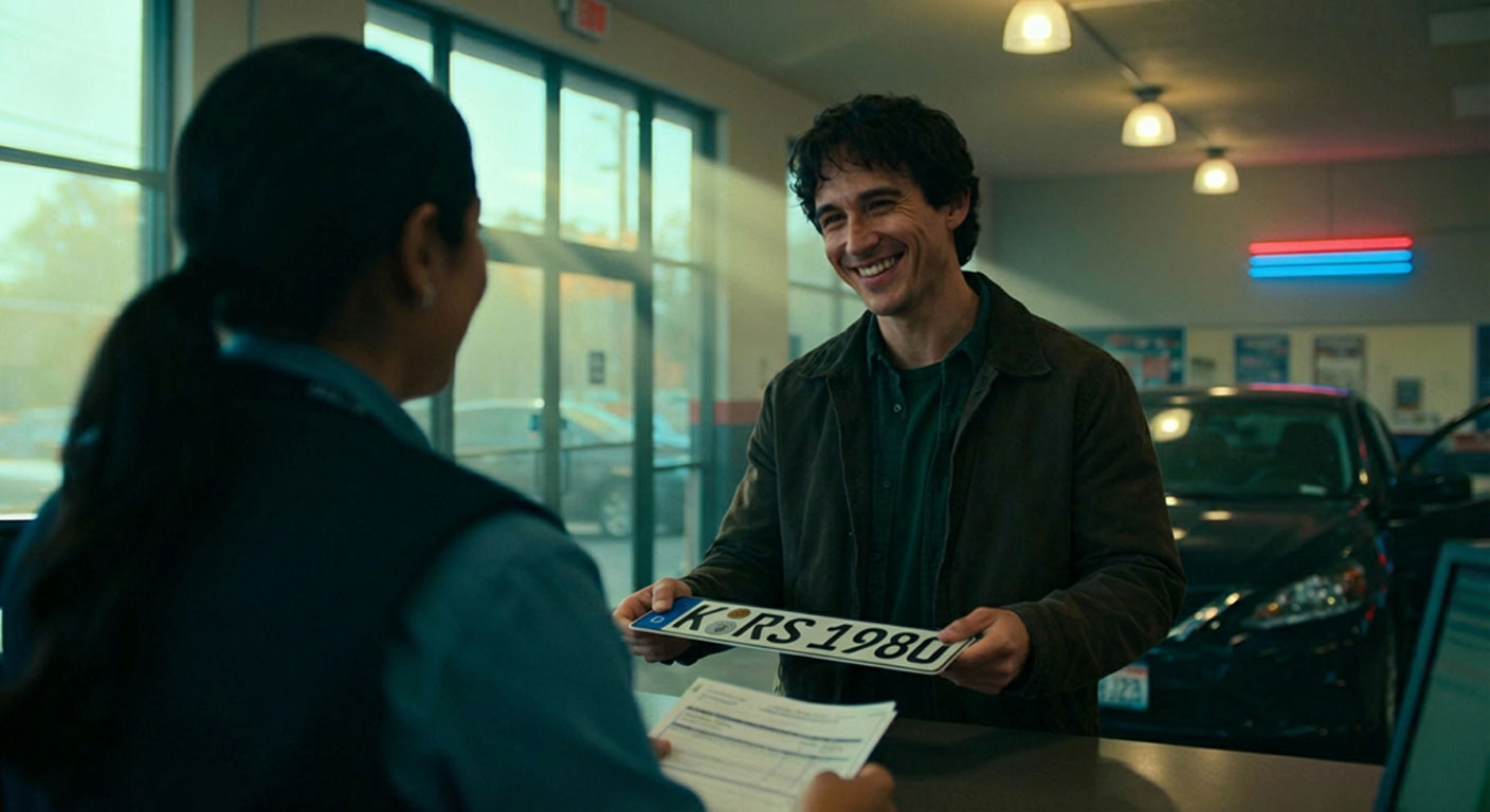 KFZ-Zulassung abgeschlossen – Kunde erhält Kennzeichen