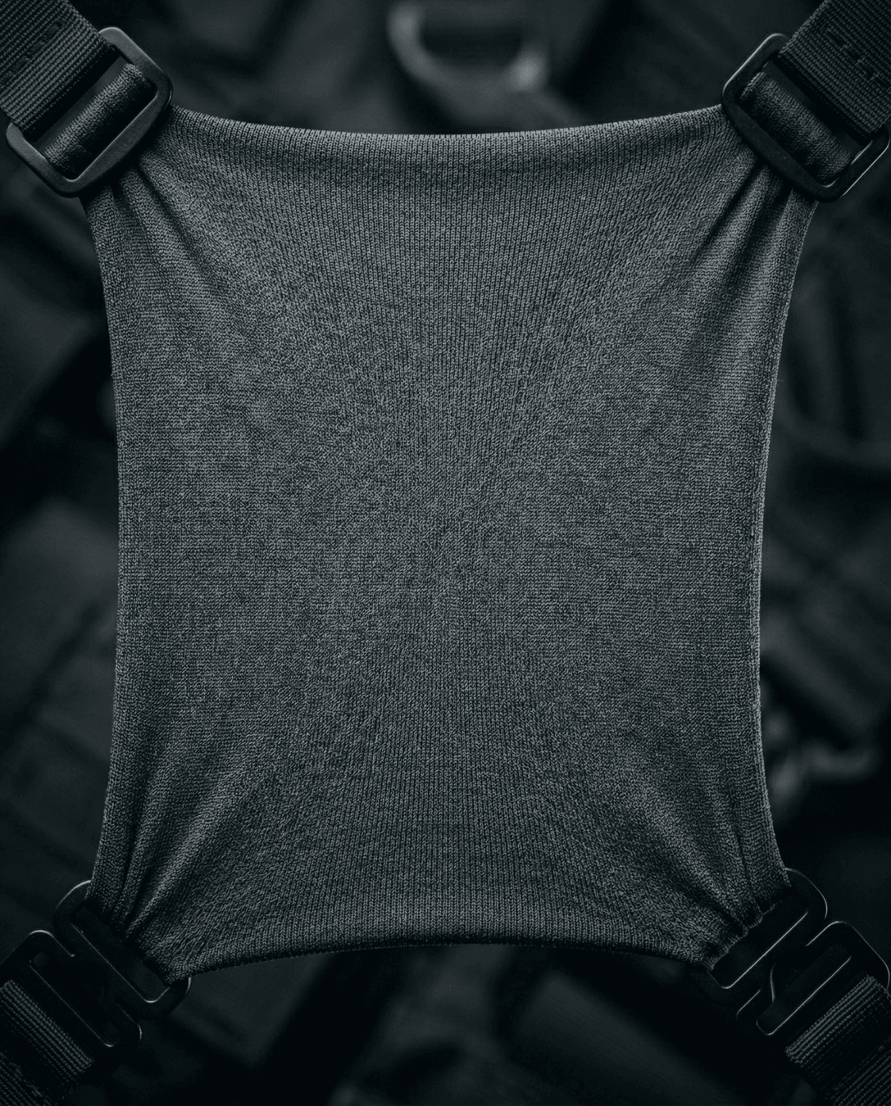 a close up of a black fabric