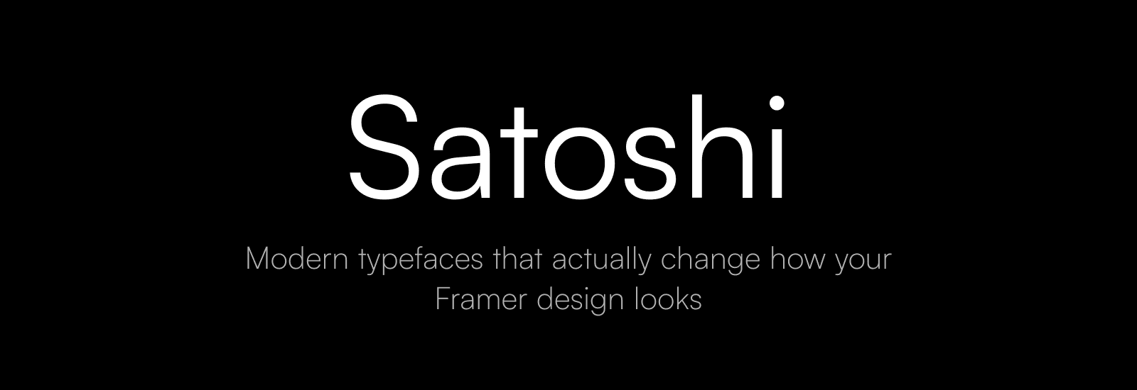 Satoshi typeface example