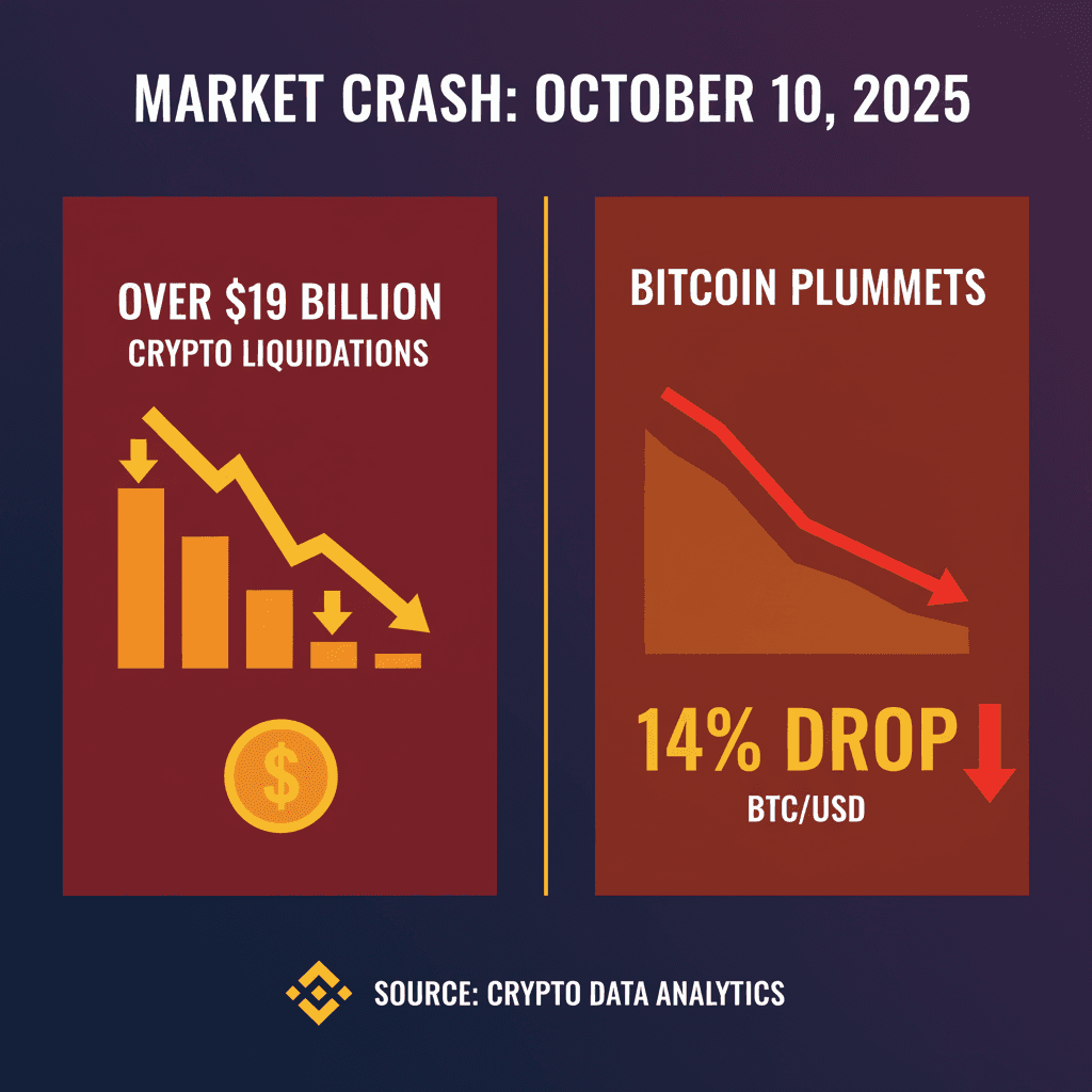 Infographic: Crypto liquidations and Bitcoin drop