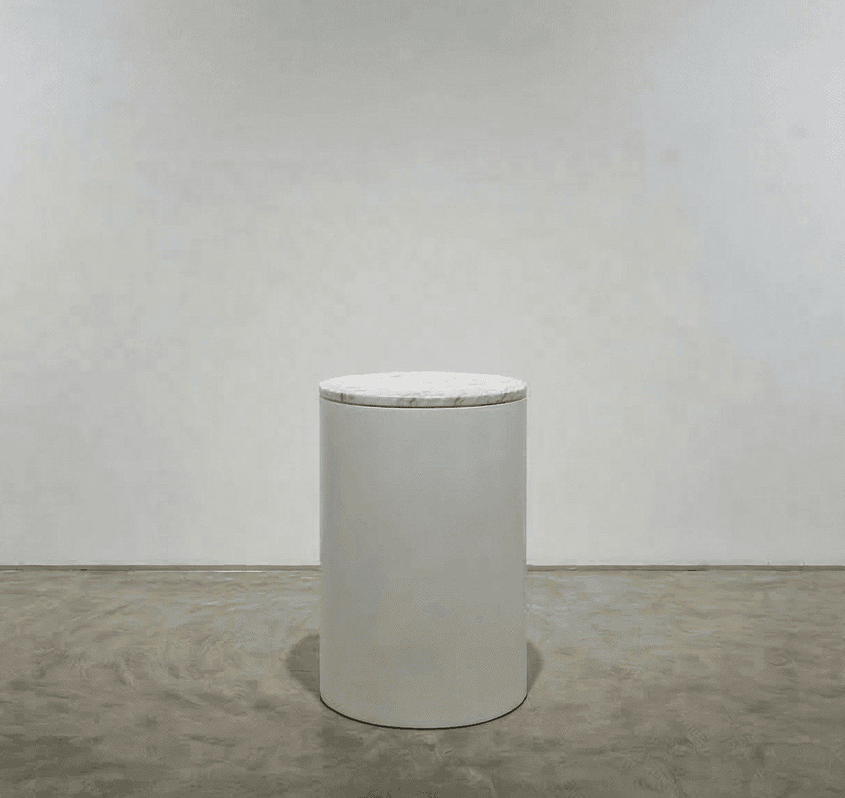 Cylinder pedestal with marble top