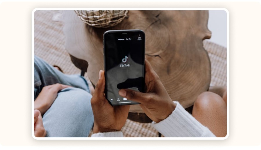 User browsing TikTok