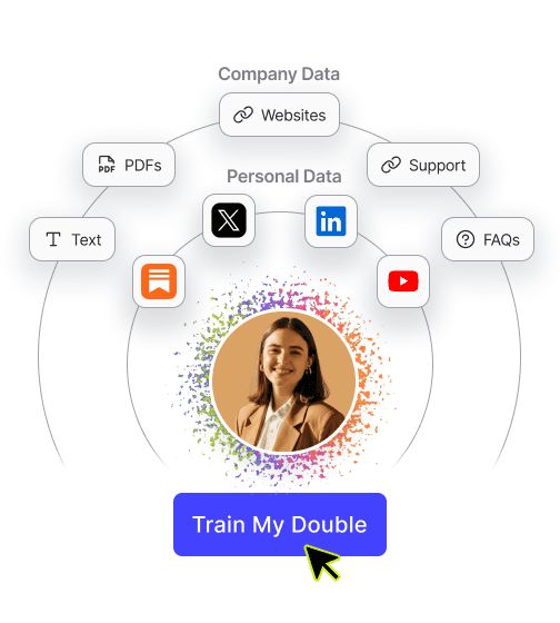 Diagram showing a central AI agent connecting to apps like Gmail, Google Sheets, and HubSpot