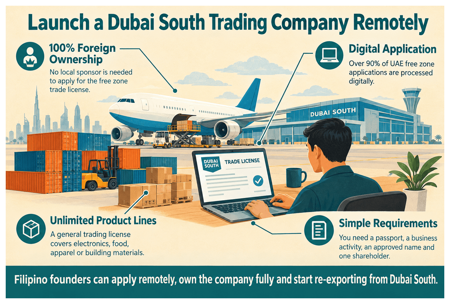 Infographic: How Filipino Entrepreneurs Set Up a Trading Business in Dubai South