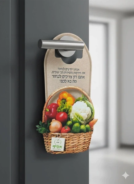 דוגמה להפצת תלי דלת בפתח בית הלקוח