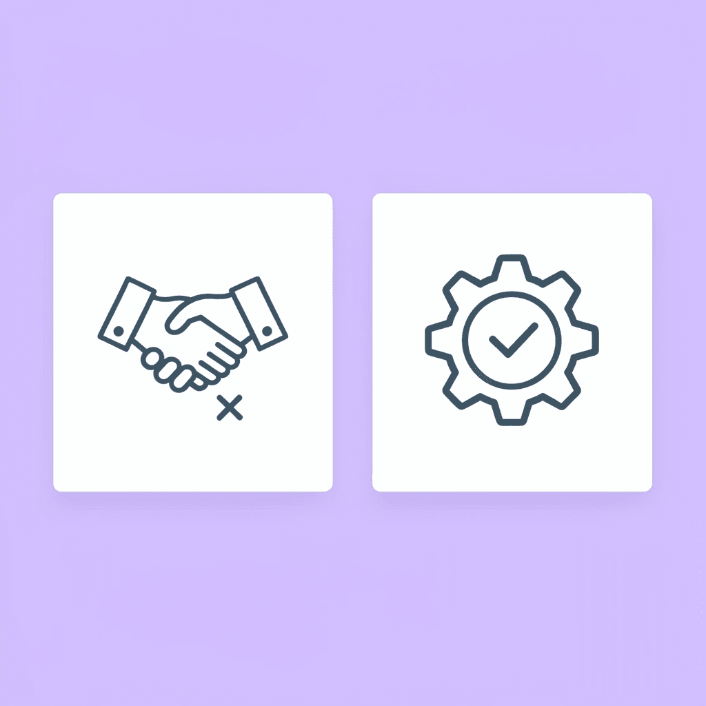 Before and after comparison showing manual workforce coordination transformed by autonomous AI agents