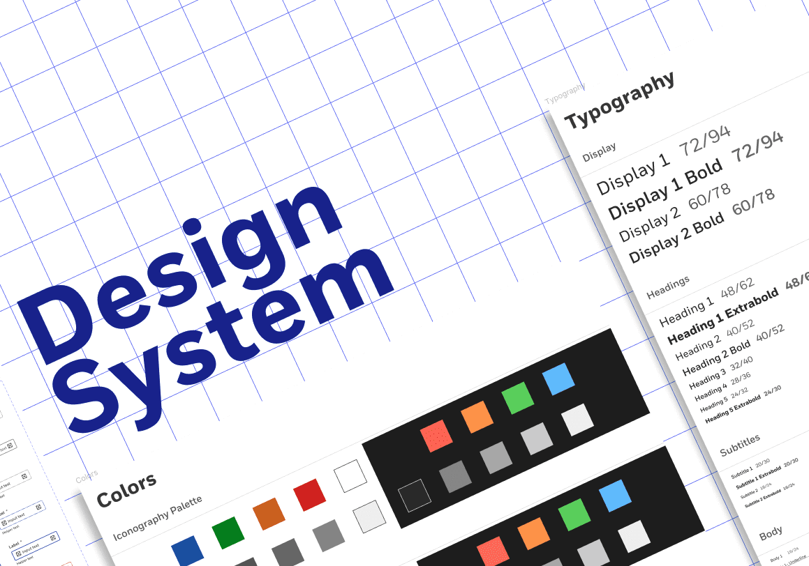 Design System foundational styles with typography and colors