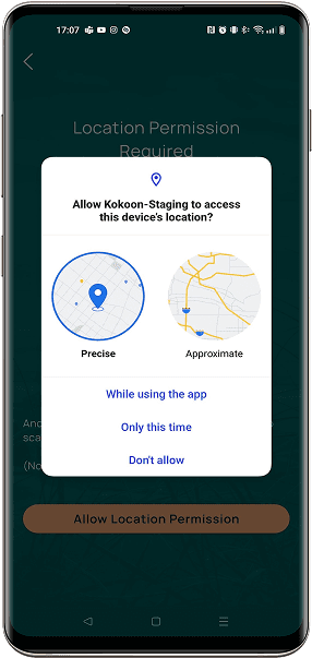 images of app account set up
