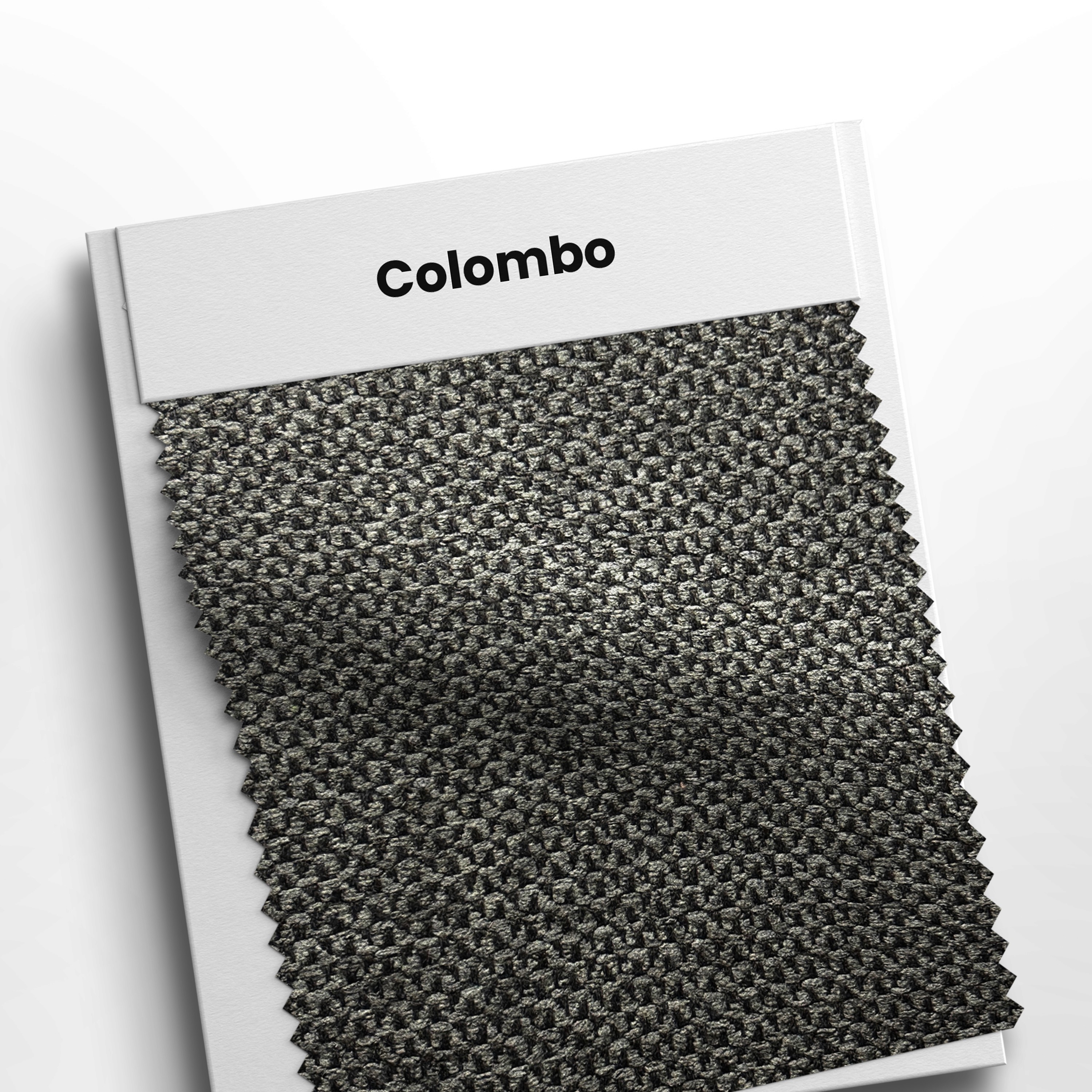 mostruário com tecido colombo preto