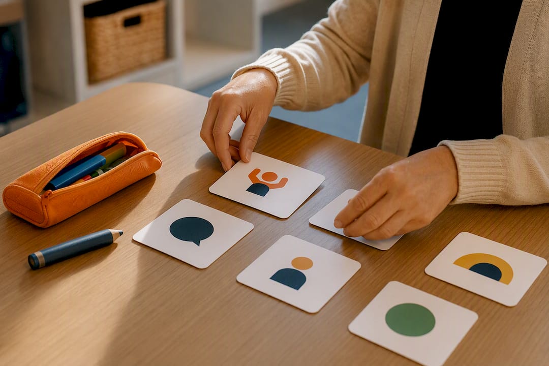 Tarjetas visuales para solicitar ayuda