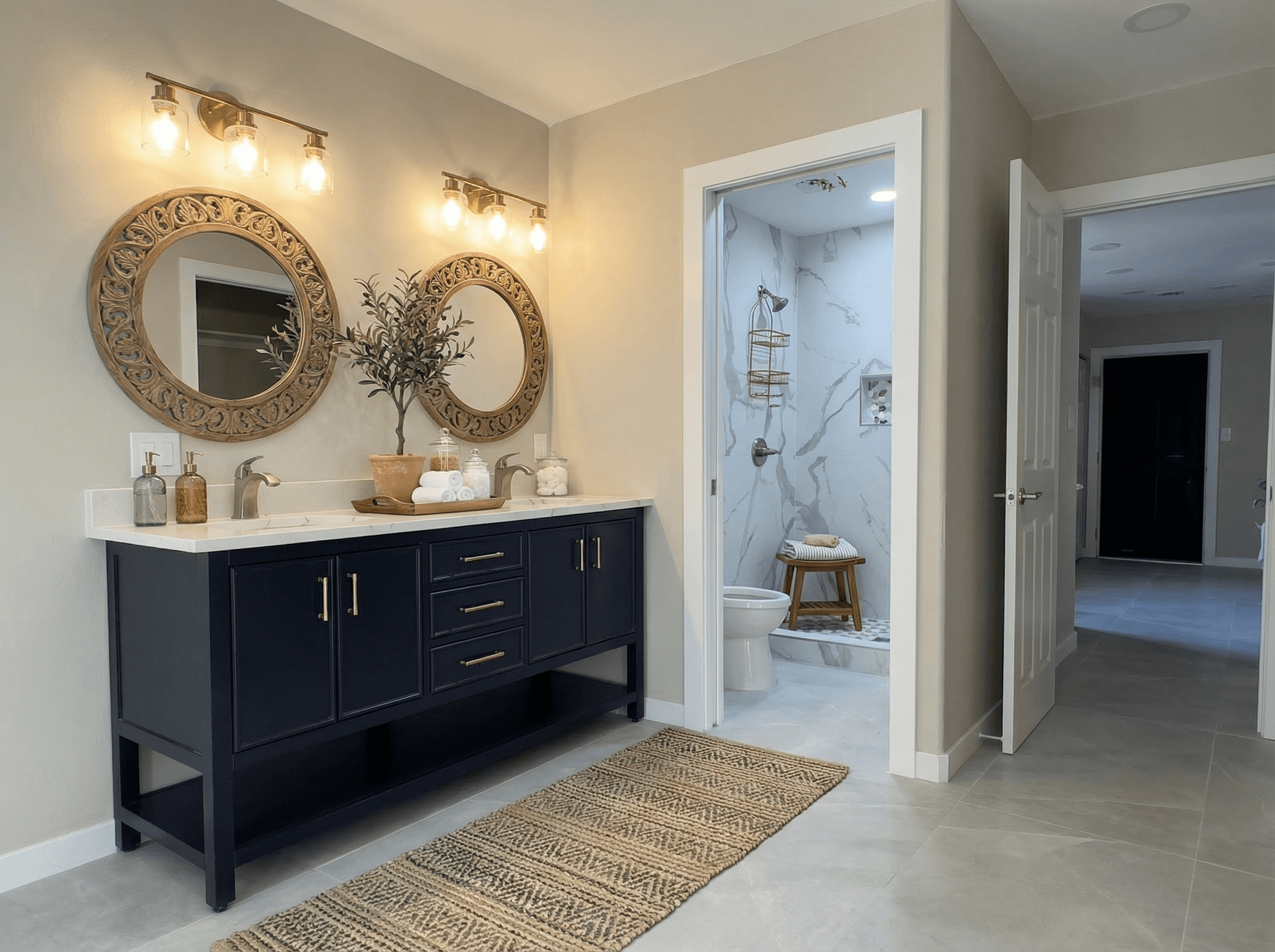 virtual staging of a vanity