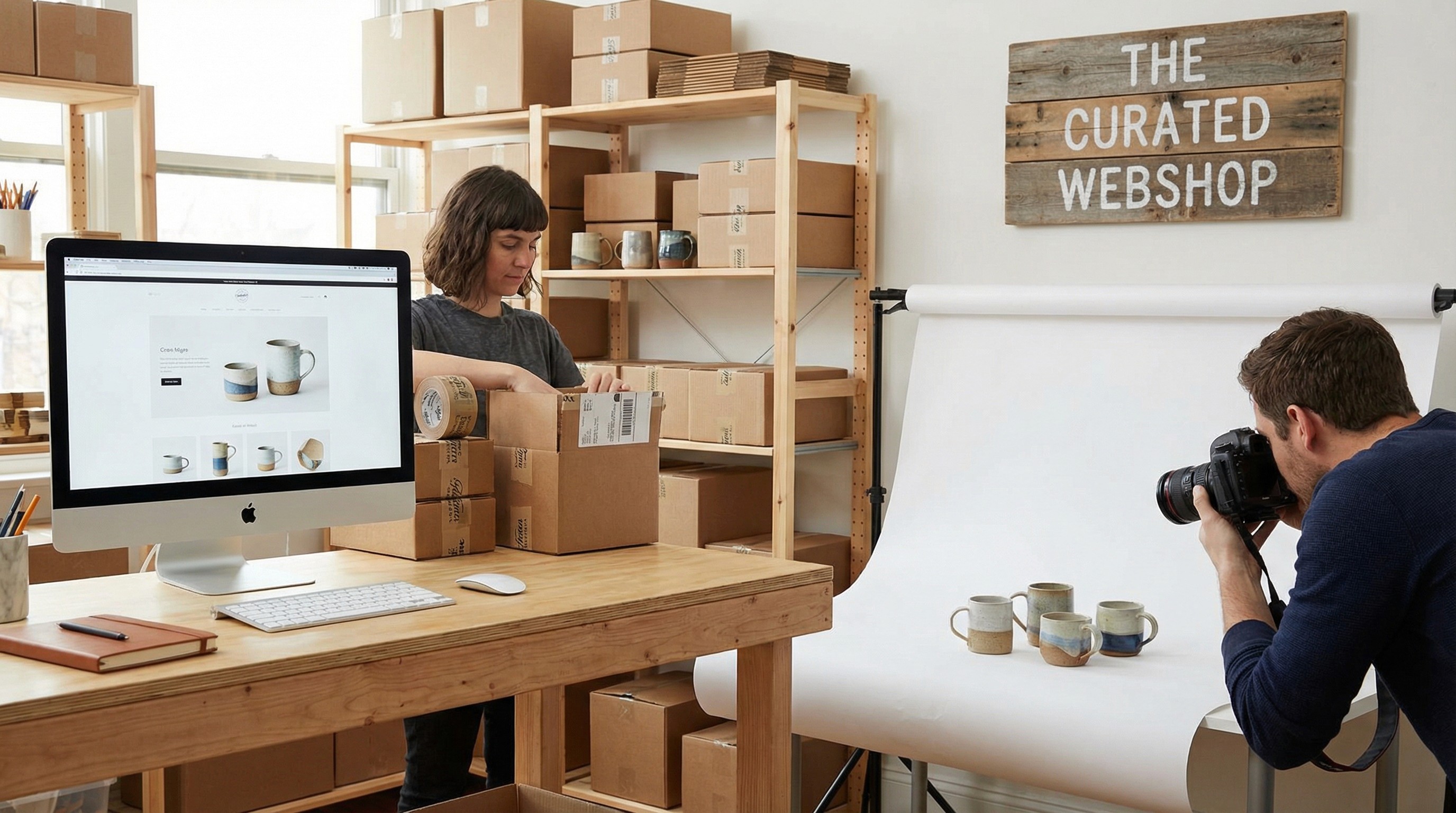 brown and gray concrete store