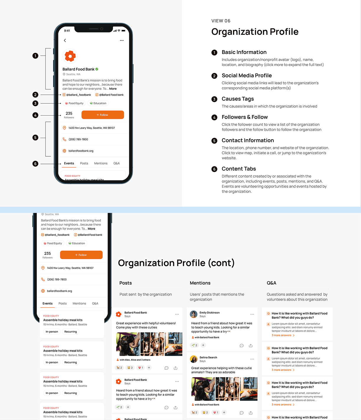 Images of screens on a phone with descriptions