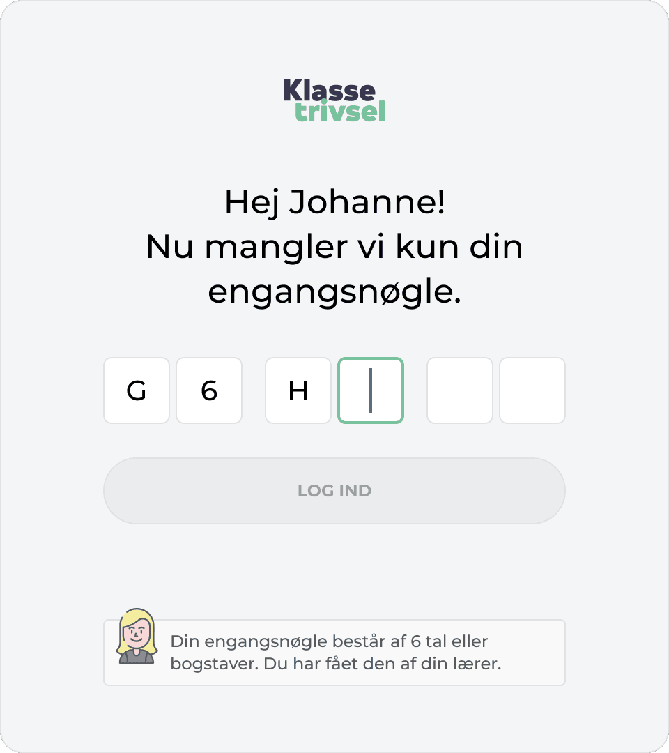 Klassetrivsel Password Screenshot