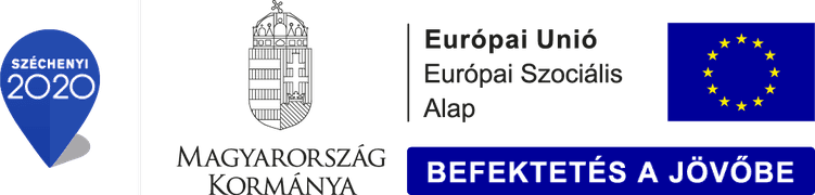 EU funding badge: Government of Hungary, European Social Fund, Széchenyi 2020