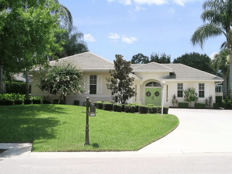 2002 Original Roof in Calloway Place, PGA Village, Port St Lucie with Entegra Flat Smooth Tile in Natural Gray