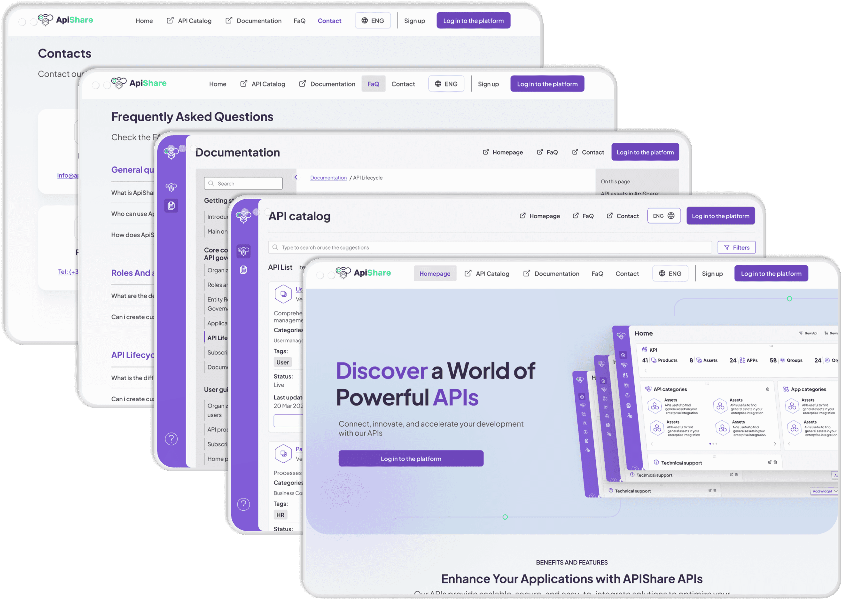 Public show case sections