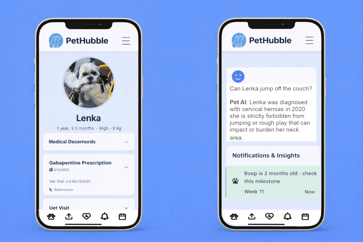 digital pet health screenshot
