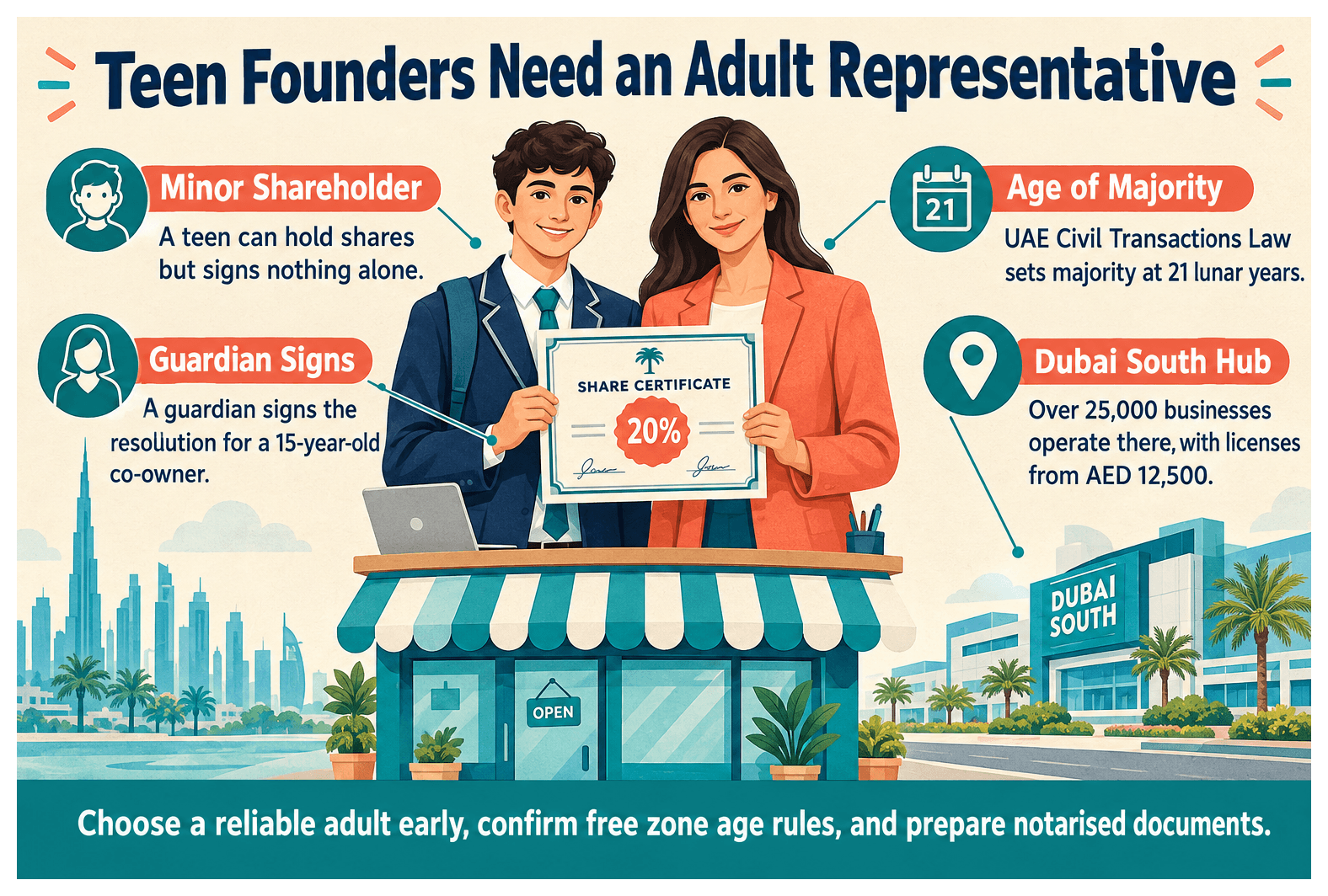 Infographic: Can a Secondary School Student in Dubai Own a Business