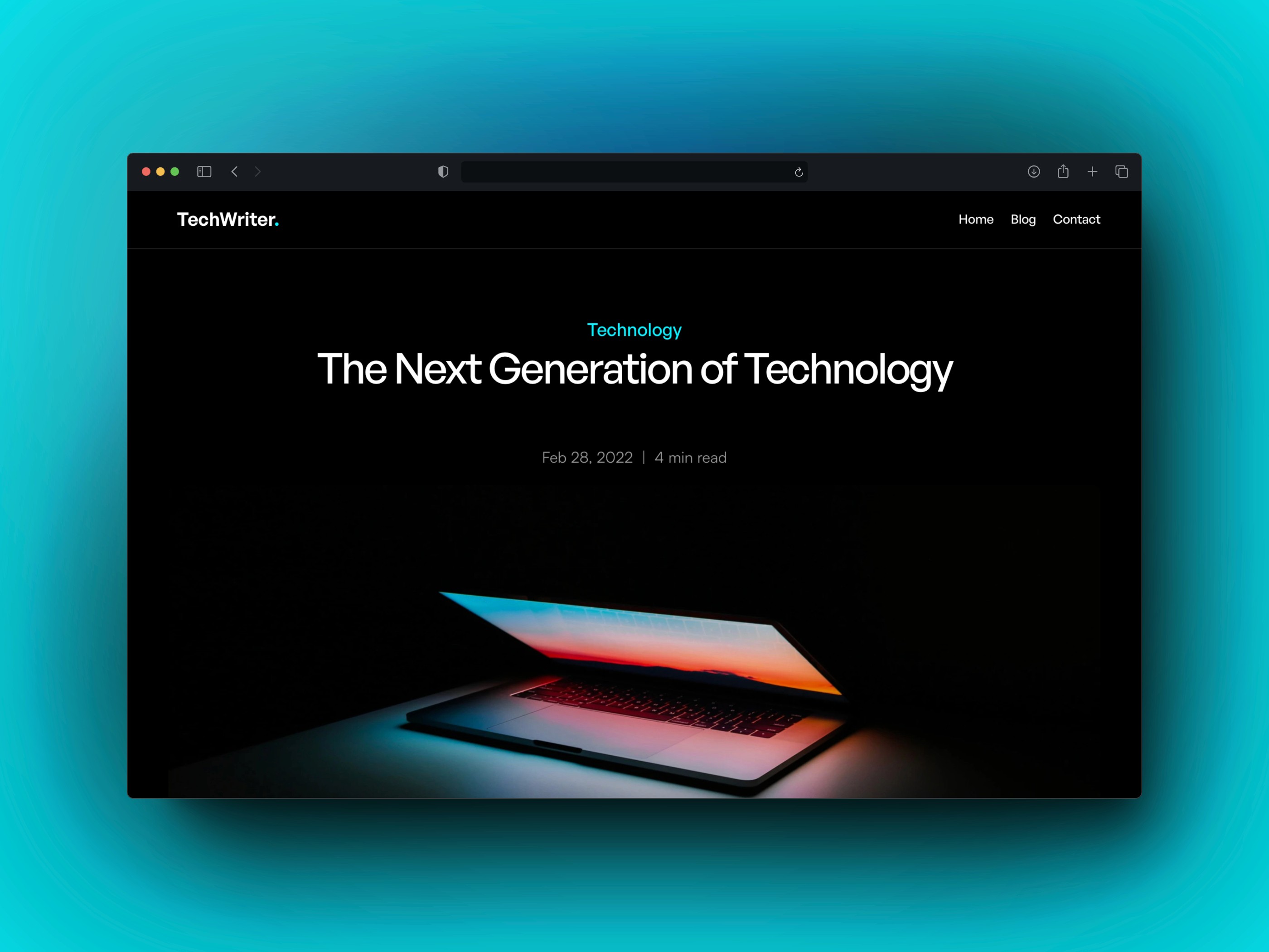 TechWriter — 博客媒体网站设计灵感