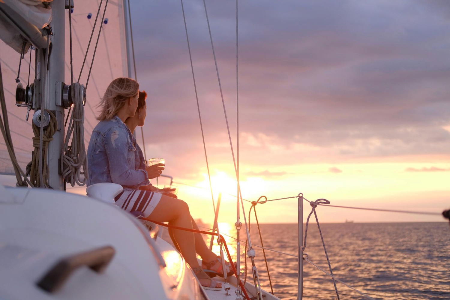 Girl on the yacht