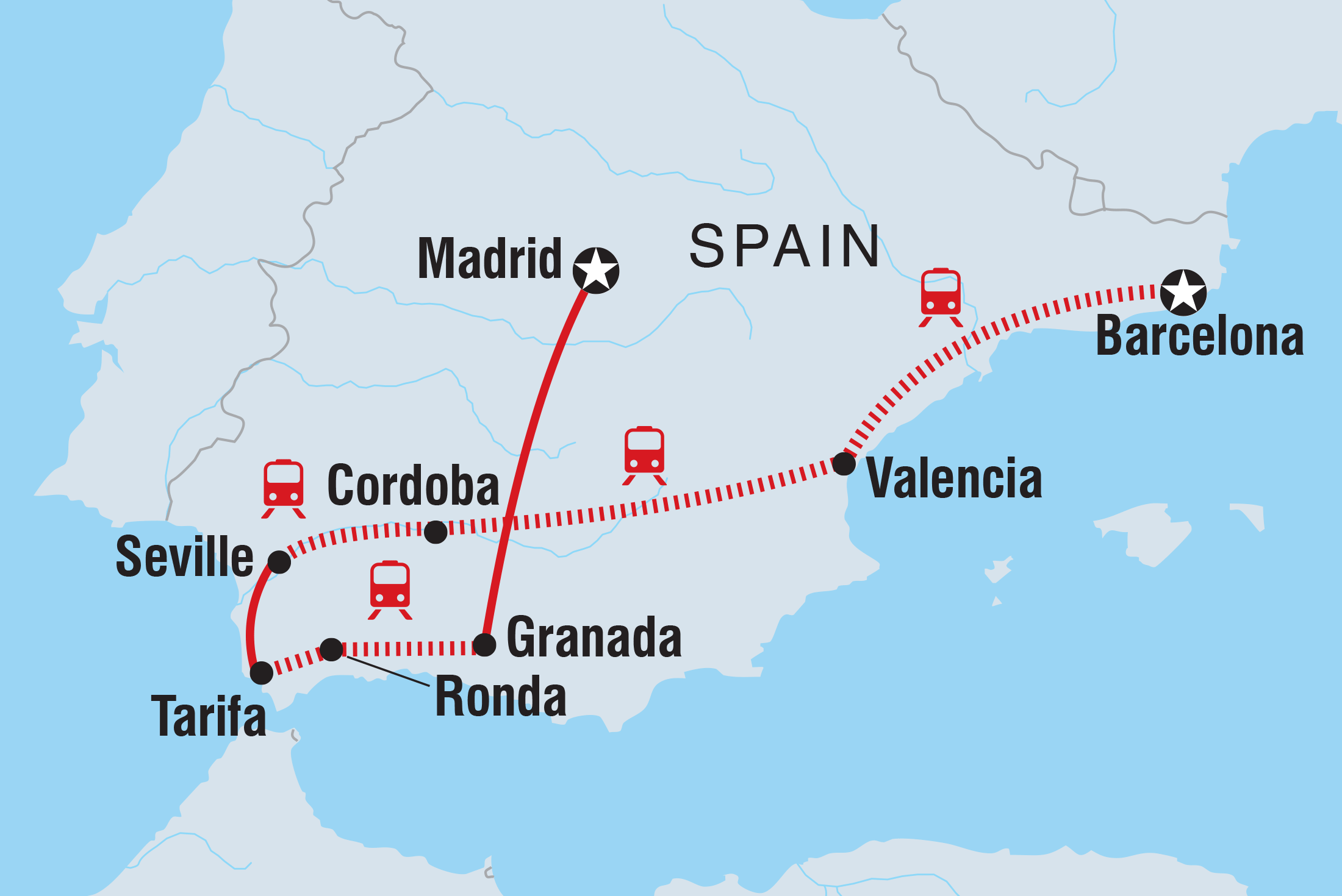 Intrepid Best of Spain Map