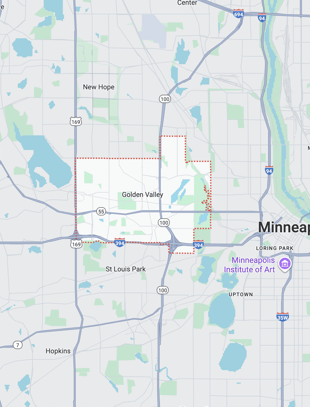 Golden Valley, MN map