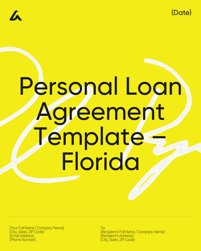 Personal Loan Agreement Template – Florida