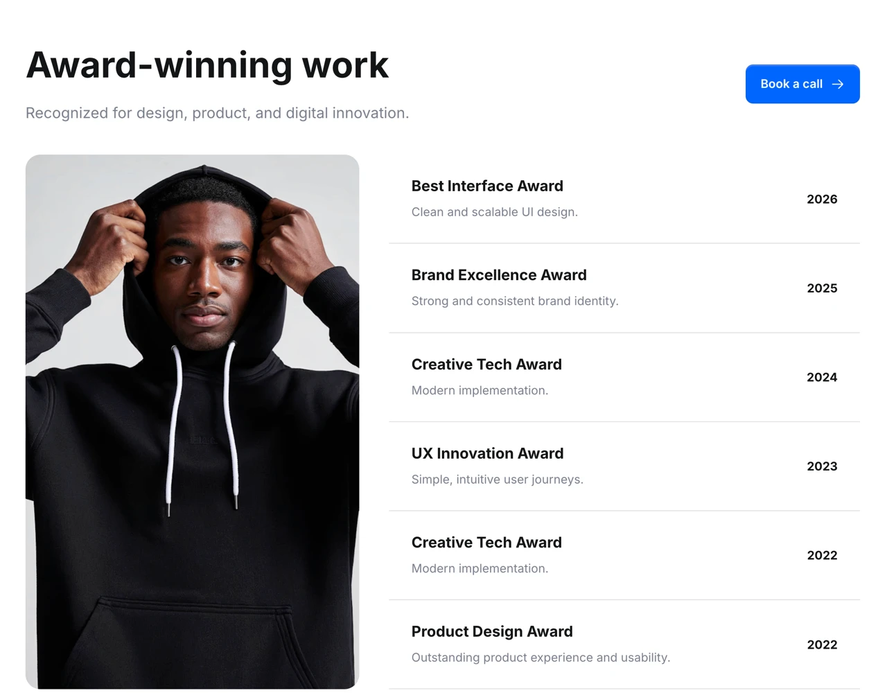 Framer Award Section - Frameblox UI