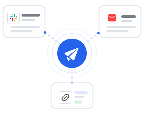 Envelope containing recommendations like “Fix churn spike” and “Action,” symbolizing actionable insights.