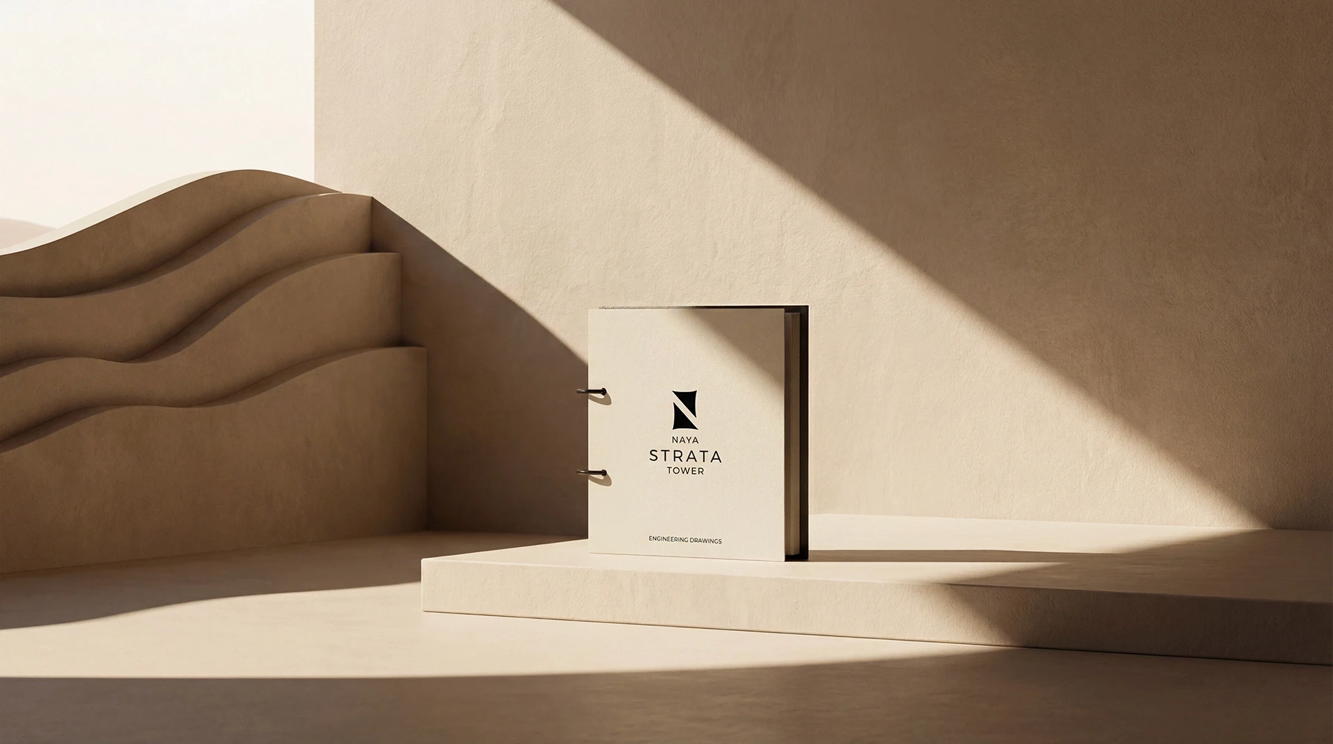 Batch.Works product catalogue book on a work top with a graphic printed image on the front