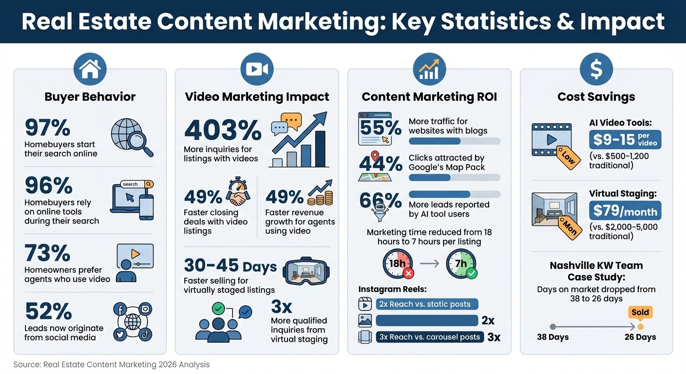 Real Estate Content Marketing Statistics and ROI Impact 2026