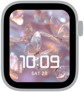 opaline flutter Apple Watch face preview 4 featuring gradient, summer, and spring.