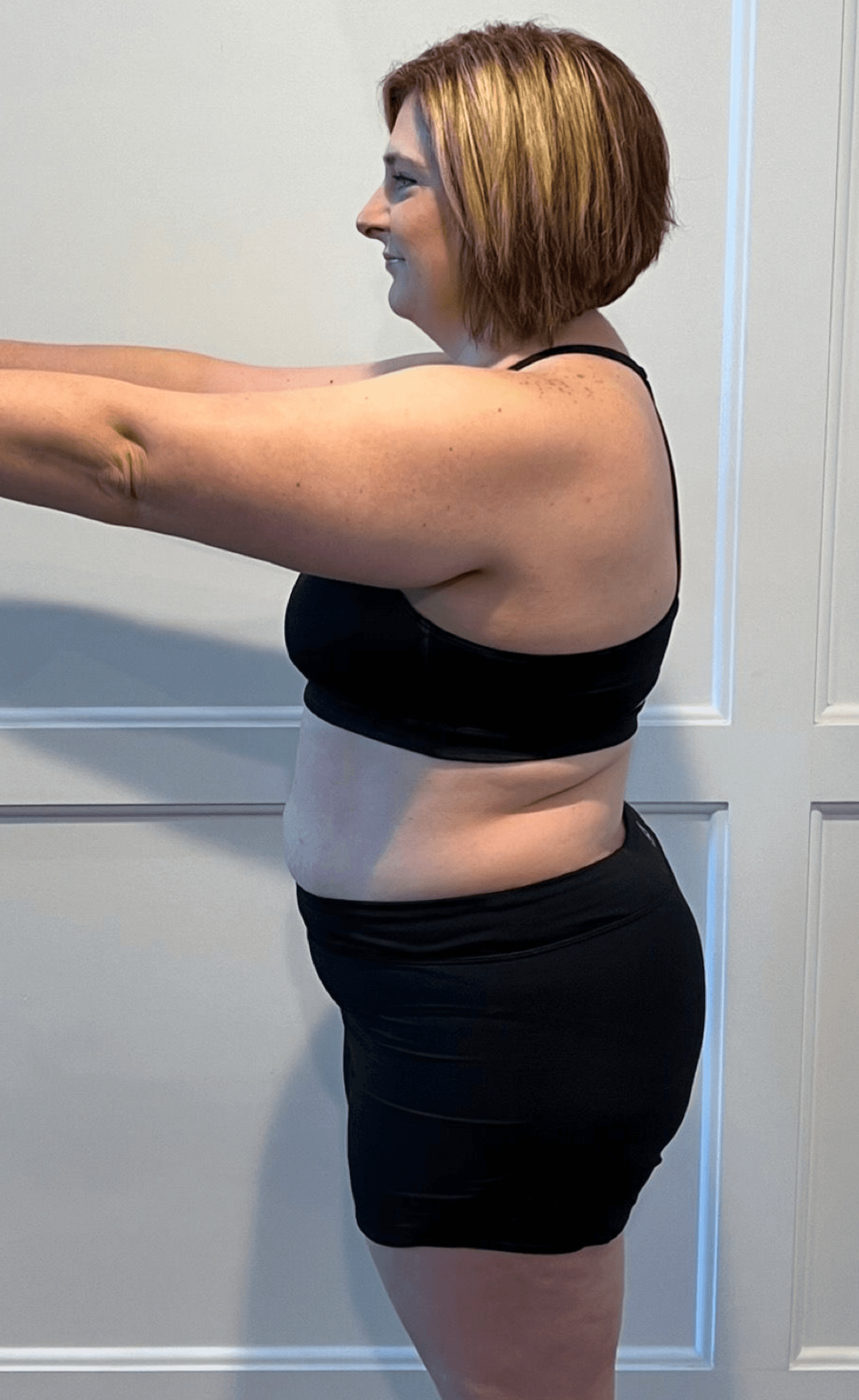 Chrissy Tyson before photo — starting point before her 70+ lb weight loss with Chasing Gains