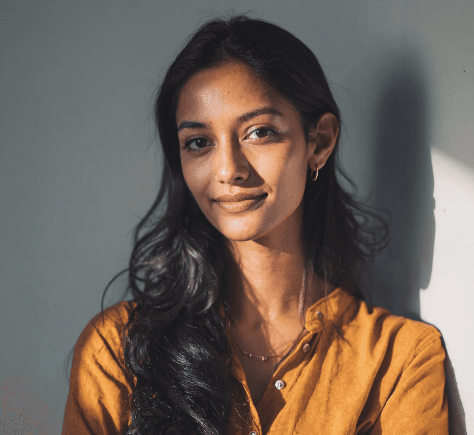 Young south Asian female representing a startup founder for AI Indy
