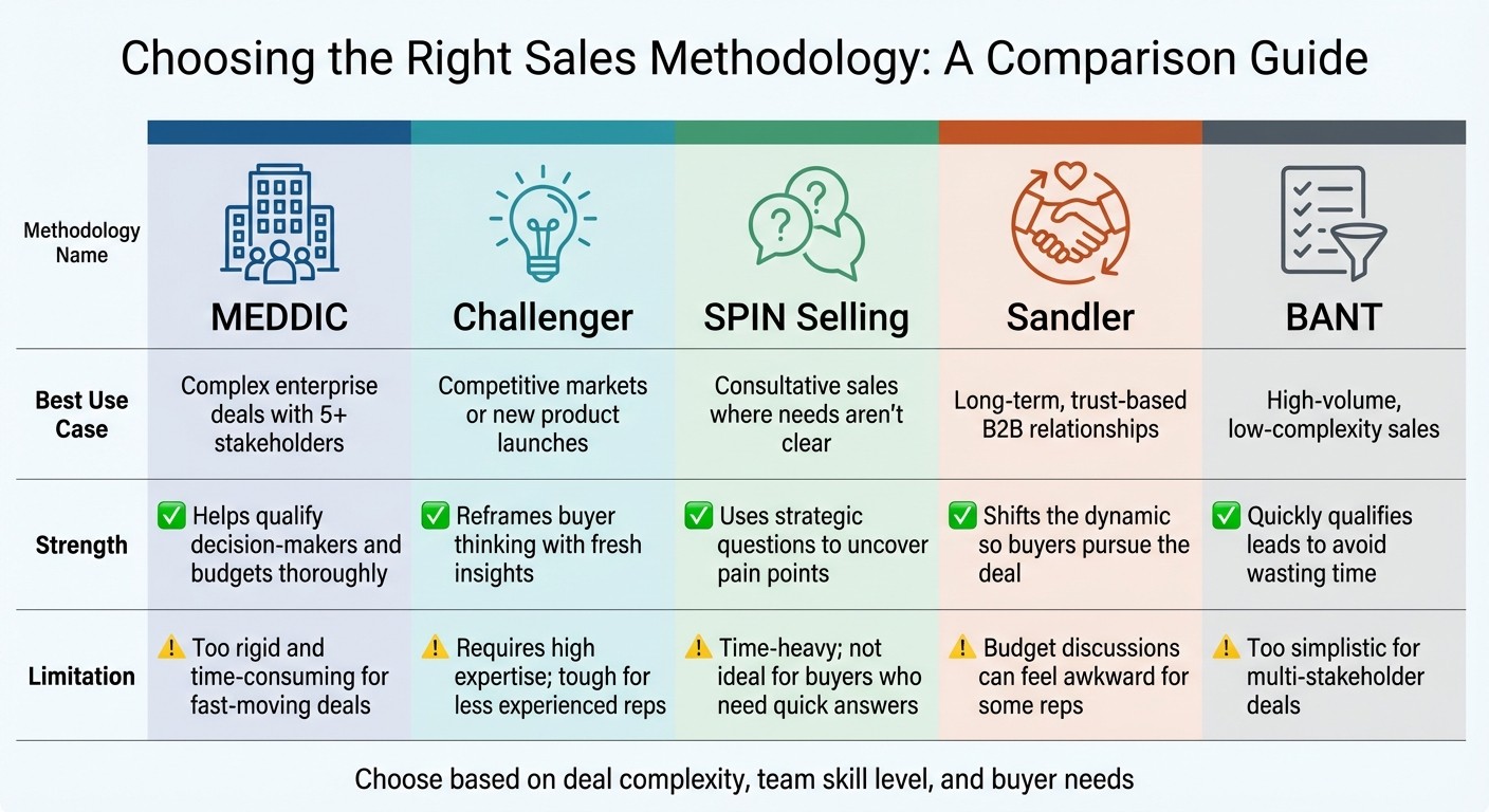 Sales Methodology Comparison: Best Use Cases, Strengths and Limitations