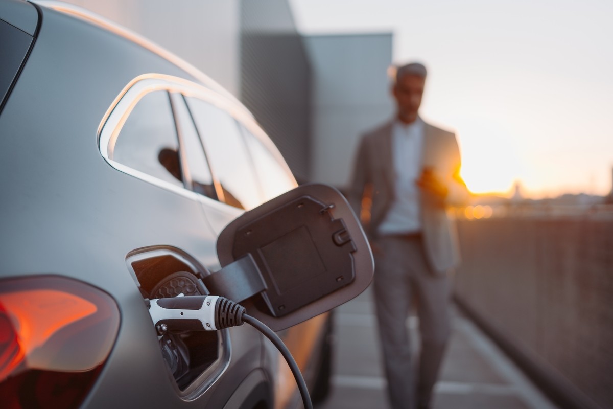 Electric Vehicle being charged